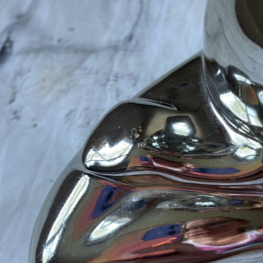 Ceramic Mirror Chrome Cute Whimsical Yoga Frog - Picture 6 of 12
